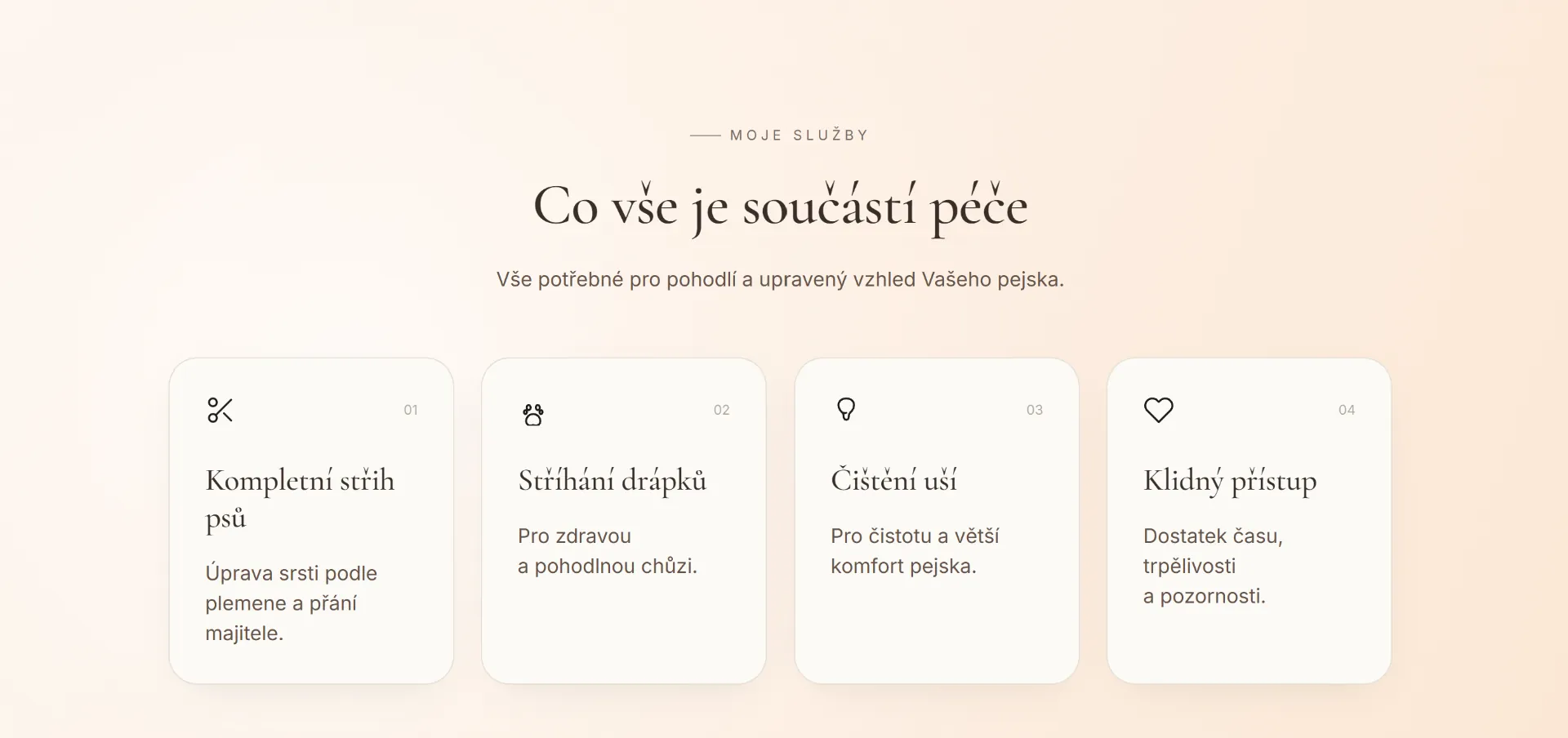 Psí salon Betty – služby