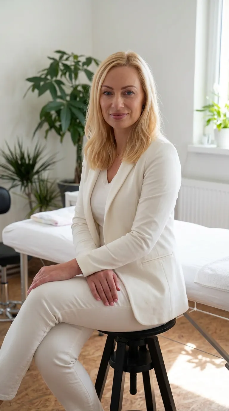 Anita Avdicova v kosmetickém salonu