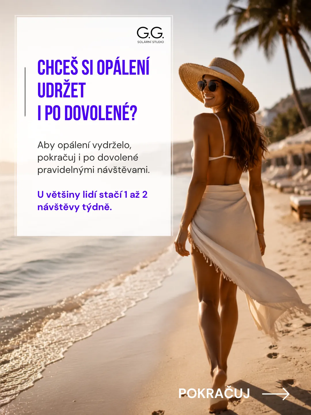 G.G. Solární studio – Chceš si opálení udržet po dovolené?