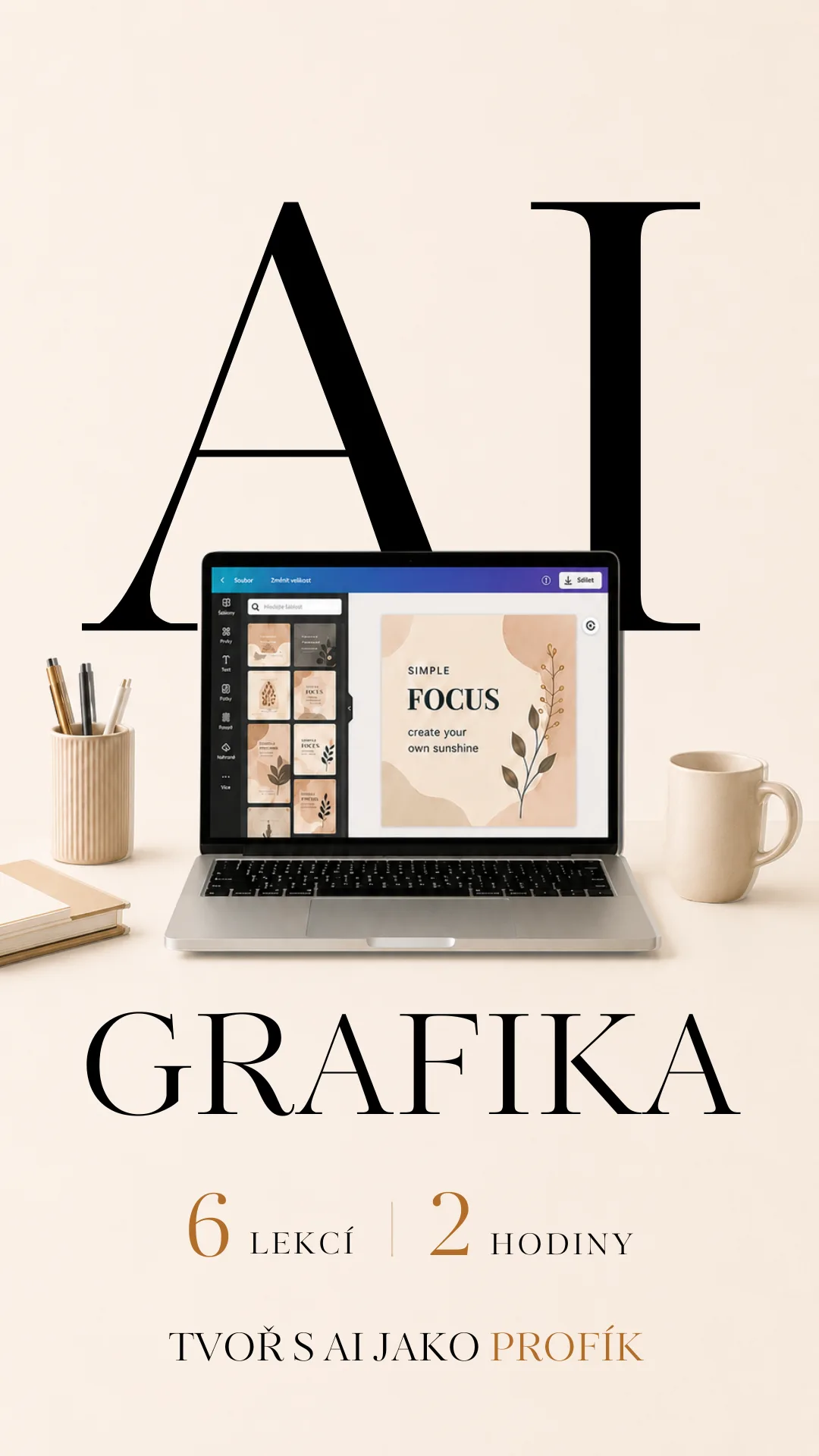 Editorial vizuál kurzu upravený podle značky
