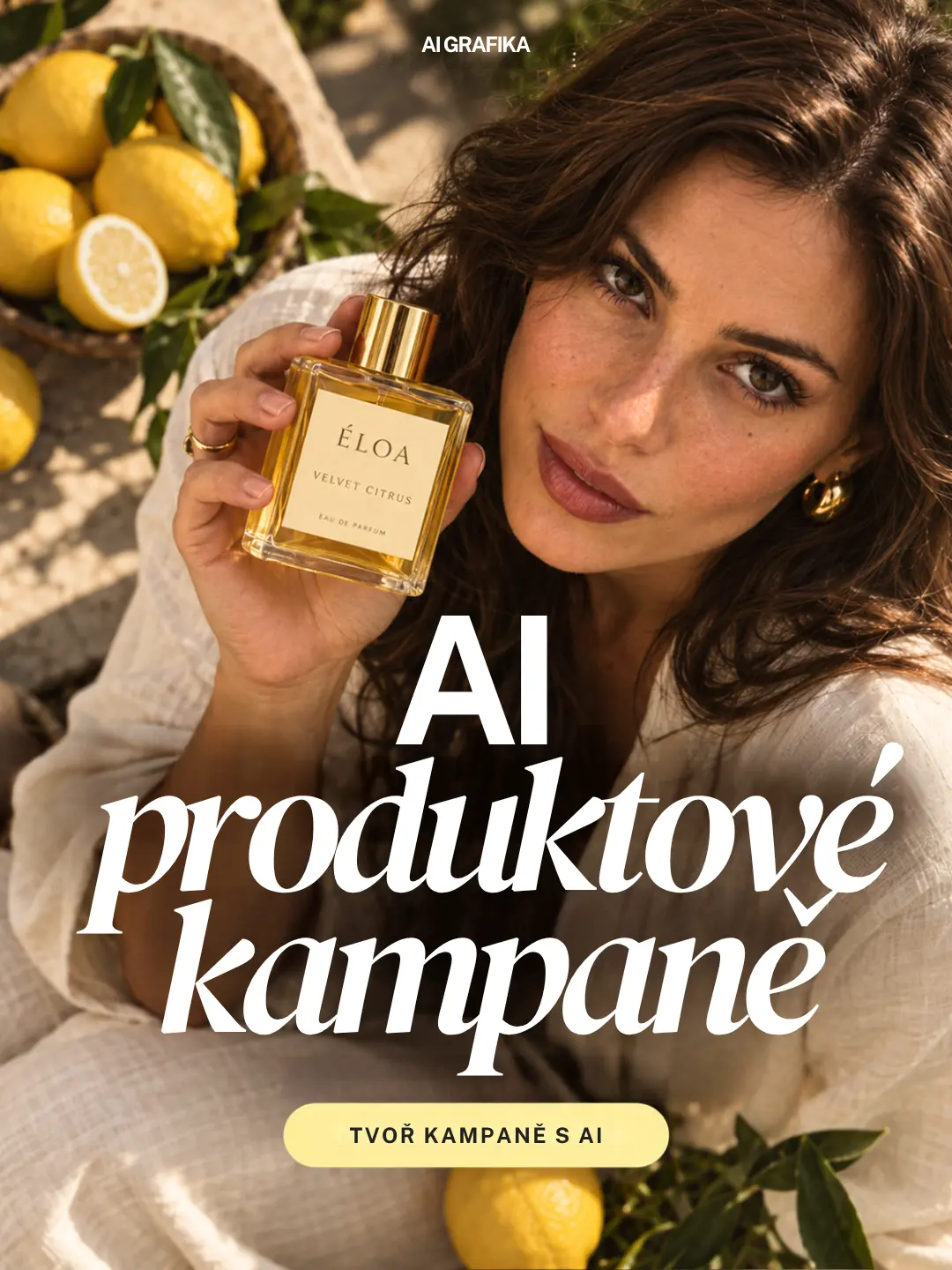 AI grafika na Instagramu – AI produktové kampaně s parfémem ÉLOA